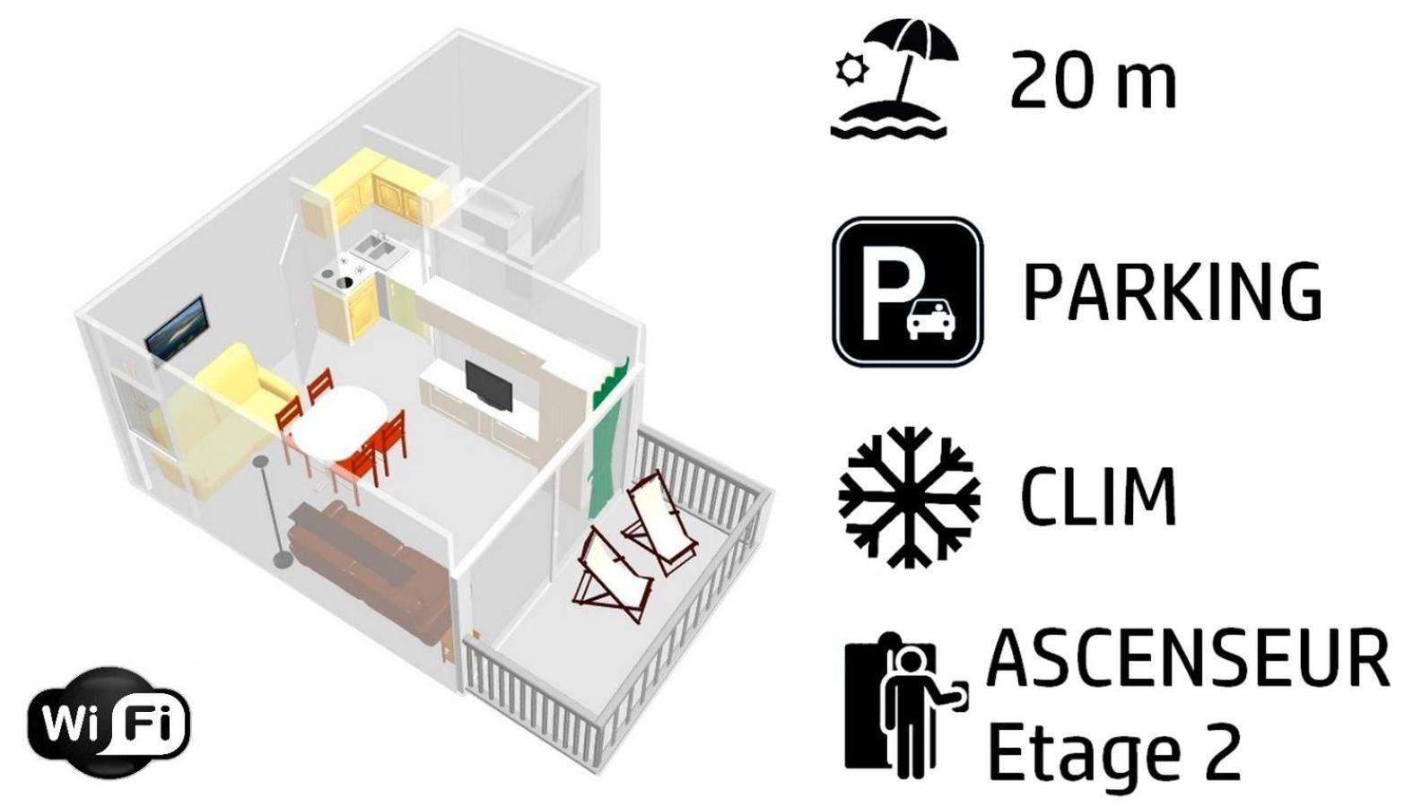 Studio Residence Bona, Vue Hippodrome Et Mer, Clim 히에레 외부 사진